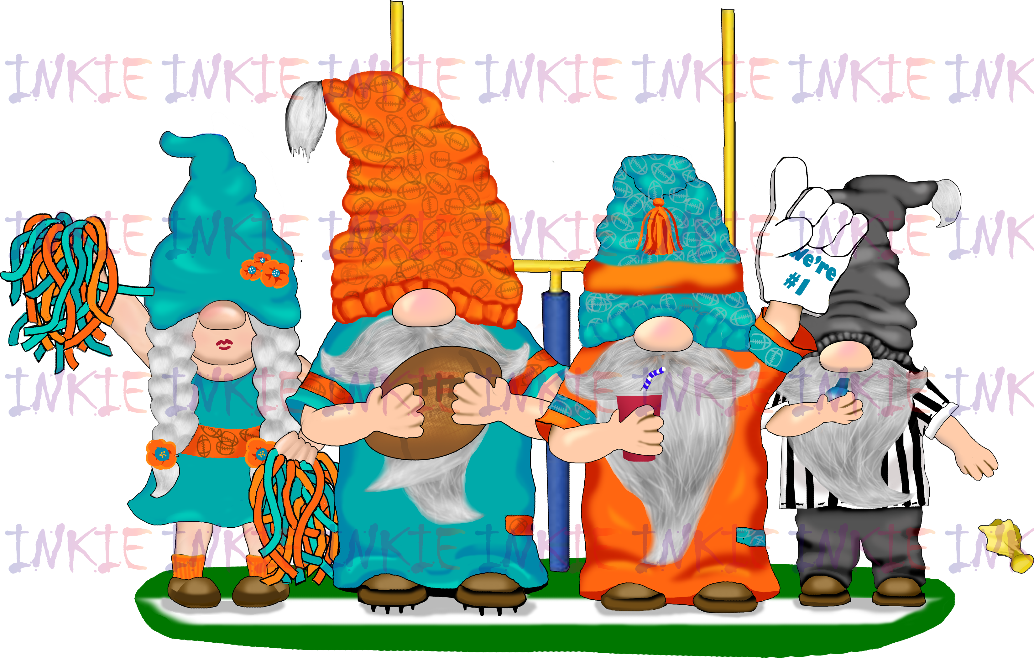 Football Gnomes with AFC Colors